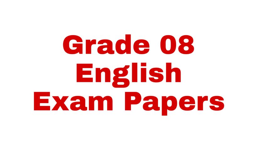 Grade 08 english exam paper