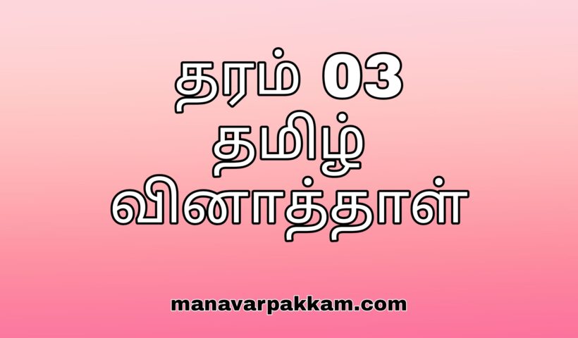 Grade 03 tamil paper